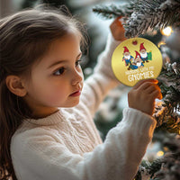 Funny Xmas Garden Christmas Ornament Hanging With My Gnomies - Wonder Print Shop