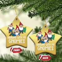 Funny Xmas Garden Christmas Ornament Hanging With My Gnomies - Wonder Print Shop