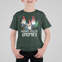 Hanging With My Gnomies Funny Christmas Garden Gnome T Shirt For Kid - Wonder Print Shop