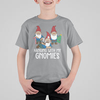Hanging With My Gnomies Funny Christmas Garden Gnome T Shirt For Kid - Wonder Print Shop