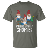 Hanging With My Gnomies Funny Christmas Garden Gnome T Shirt - Wonder Print Shop