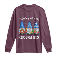 Hanging With My Gnomies Cute Xmas Gnome Long Sleeve Shirt