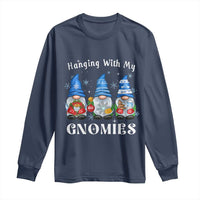 Hanging With My Gnomies Cute Xmas Gnome Long Sleeve Shirt