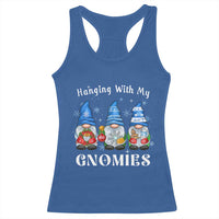 Hanging With My Gnomies Cute Xmas Gnome Racerback Tank Top