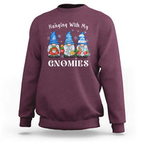 Hanging With My Gnomies Cute Xmas Gnome Sweatshirt - Wonder Print Shop