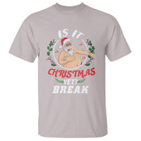 Drunk Santa Is It Christmas Break Yet Ugly Xmas T Shirt - Wonder Print Shop
