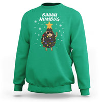Baaah Humbug Funny Sheep Anti Christmas Lights Sweatshirt - Wonder Print Shop