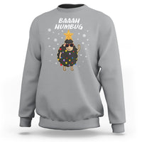 Baaah Humbug Funny Sheep Anti Christmas Lights Sweatshirt - Wonder Print Shop