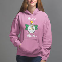 Fleece Navidad Cute Sheep Christmas Lights Hoodie - Wonder Print Shop