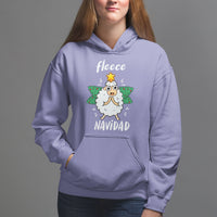 Fleece Navidad Cute Sheep Christmas Lights Hoodie - Wonder Print Shop