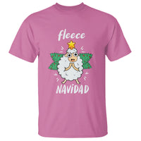 Fleece Navidad Cute Sheep Christmas Lights T Shirt - Wonder Print Shop