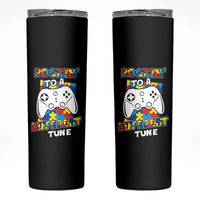 Autism Awareness Skinny Tumbler Rocking To A Different Tune Autistic Gamer