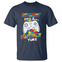 Autism Awareness T Shirt Rocking To A Different Tune Autistic Gamer - Wonder Print Shop