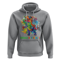 Autism Awareness Hoodie Embrace Differences Puzzle Dinosaur - Wonder Print Shop