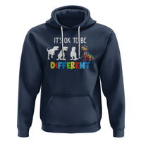 Autism Awareness Hoodie It's Ok To Be Different Puzzle Dinosaur - Wonder Print Shop