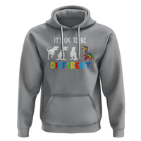 Autism Awareness Hoodie It's Ok To Be Different Puzzle Dinosaur - Wonder Print Shop