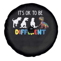 Autism Awareness Spare Tire Cover It's Ok To Be Different Puzzle Dinosaur
