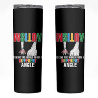 Giraffe Autism Seeing World Different Angle Skinny Tumbler