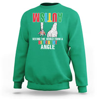 Giraffe Autism Seeing World Different Angle Sweatshirt - Wonder Print Shop