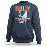 Giraffe Autism Seeing World Different Angle Sweatshirt - Wonder Print Shop
