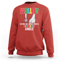 Giraffe Autism Seeing World Different Angle Sweatshirt - Wonder Print Shop