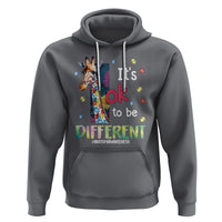 Autism Awareness Hoodie It's Ok To Be Different Puzzle Giraffe - Wonder Print Shop