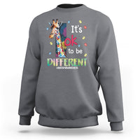 Autism Awareness Sweatshirt It's Ok To Be Different Puzzle Giraffe - Wonder Print Shop
