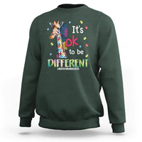 Autism Awareness Sweatshirt It's Ok To Be Different Puzzle Giraffe - Wonder Print Shop