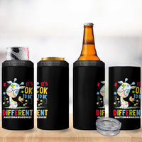 Autism Awareness 4 in 1 Can Cooler Tumbler It's Ok To Be Different Cute Puzzle Giraffe