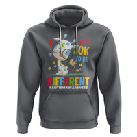 Autism Awareness Hoodie It's Ok To Be Different Cute Puzzle Giraffe - Wonder Print Shop