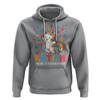 Autism Awareness Hoodie Puzzle Unicorn Dancing To A Different Beat - Wonder Print Shop