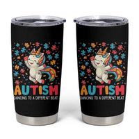 Autism Awareness Tumbler Cup Puzzle Unicorn Dancing To A Different Beat