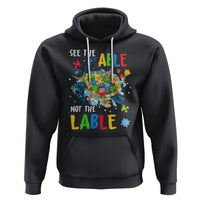 Autism Awareness Hoodie See The Able Not The Label Puzzle Sea Turtle - Wonder Print Shop