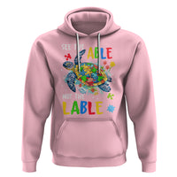 Autism Awareness Hoodie See The Able Not The Label Puzzle Sea Turtle - Wonder Print Shop