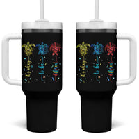 Autism Awareness Tumbler With Handle It's Ok To Be Different Sea Turtle