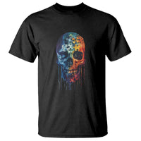 Autism Awareness Cool Puzzle Skull T Shirt - Wonder Print Shop