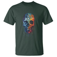 Autism Awareness Cool Puzzle Skull T Shirt - Wonder Print Shop