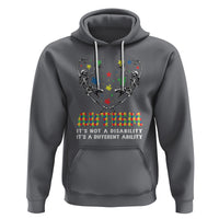 Autism Awareness Hoodie Skeleton It's Not A Disability It's A Different Ability - Wonder Print Shop