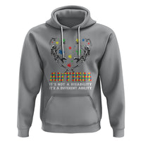 Autism Awareness Hoodie Skeleton It's Not A Disability It's A Different Ability - Wonder Print Shop