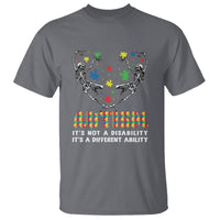 Autism Awareness T Shirt Skeleton It's Not A Disability It's A Different Ability - Wonder Print Shop
