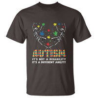 Autism Awareness T Shirt Skeleton It's Not A Disability It's A Different Ability - Wonder Print Shop