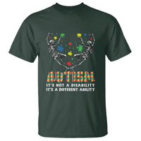 Autism Awareness T Shirt Skeleton It's Not A Disability It's A Different Ability - Wonder Print Shop