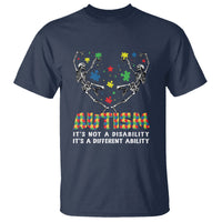 Autism Awareness T Shirt Skeleton It's Not A Disability It's A Different Ability - Wonder Print Shop