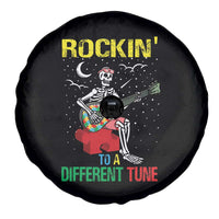 Autism Awareness Spare Tire Cover Rockin' To A Different Tune Skeleton