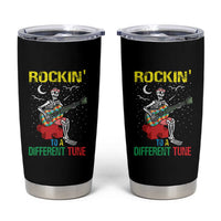 Autism Awareness Tumbler Cup Rockin' To A Different Tune Skeleton