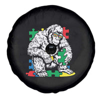 Autism Awareness Bigfoot Puzzle Autistic Warrior Spare Tire Cover