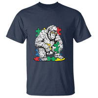 Autism Awareness Bigfoot Puzzle Autistic Warrior T Shirt - Wonder Print Shop
