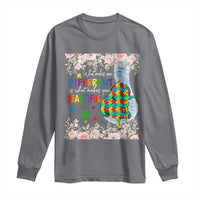 Autism Awareness Long Sleeve Shirt What Makes You Different Is What Makes You Beautiful Autistic Elephant Mom