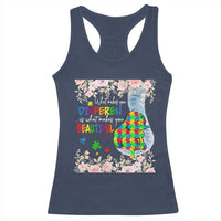 Autism Awareness Racerback Tank Top What Makes You Different Is What Makes You Beautiful Autistic Elephant Mom