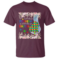 Autism Awareness T Shirt What Makes You Different Is What Makes You Beautiful Autistic Elephant Mom - Wonder Print Shop